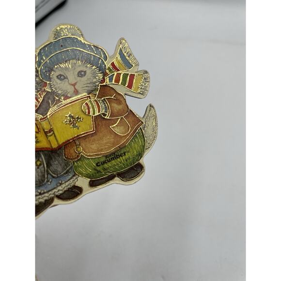 Vintage B. Shackman & Merrimack Alice In Wonderland & Kitty Ornaments Lot Of 6 - Picture 9 of 13